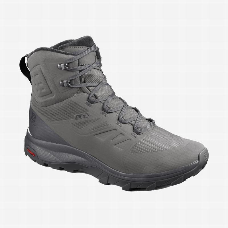 SALOMON OUTBLAST TS CSWP Philippines - Men's Winter Boots - Grey/Black | 146025-POW